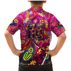 Autism Awareness Australia Brisbane Lions Family Matching Mermaid Dress and Hawaiian Shirt Aboriginal Indigenous Art