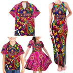 Autism Awareness Australia Brisbane Lions Family Matching Tank Maxi Dress and Hawaiian Shirt Aboriginal Indigenous Art