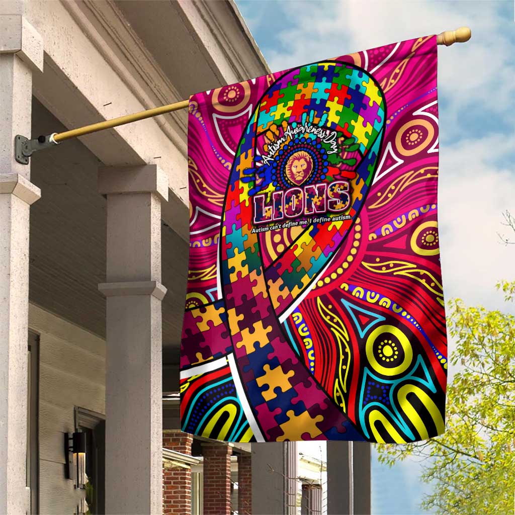 Autism Awareness Australia Brisbane Lions Garden Flag Aboriginal Indigenous Art
