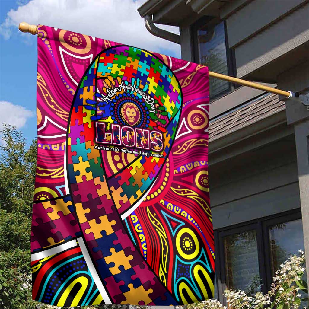Autism Awareness Australia Brisbane Lions Garden Flag Aboriginal Indigenous Art