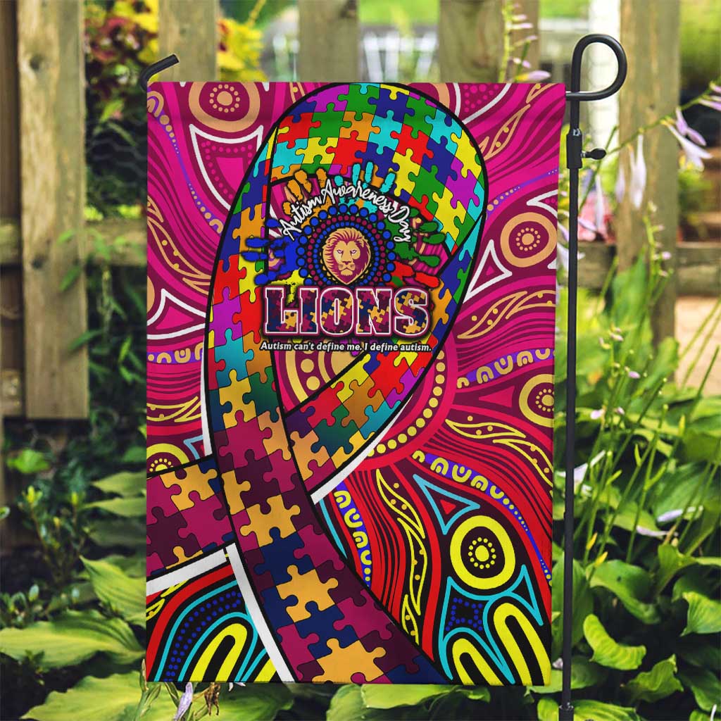 Autism Awareness Australia Brisbane Lions Garden Flag Aboriginal Indigenous Art