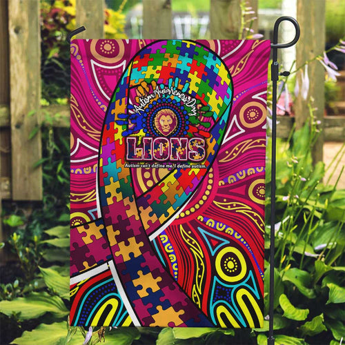 Autism Awareness Australia Brisbane Lions Garden Flag Aboriginal Indigenous Art