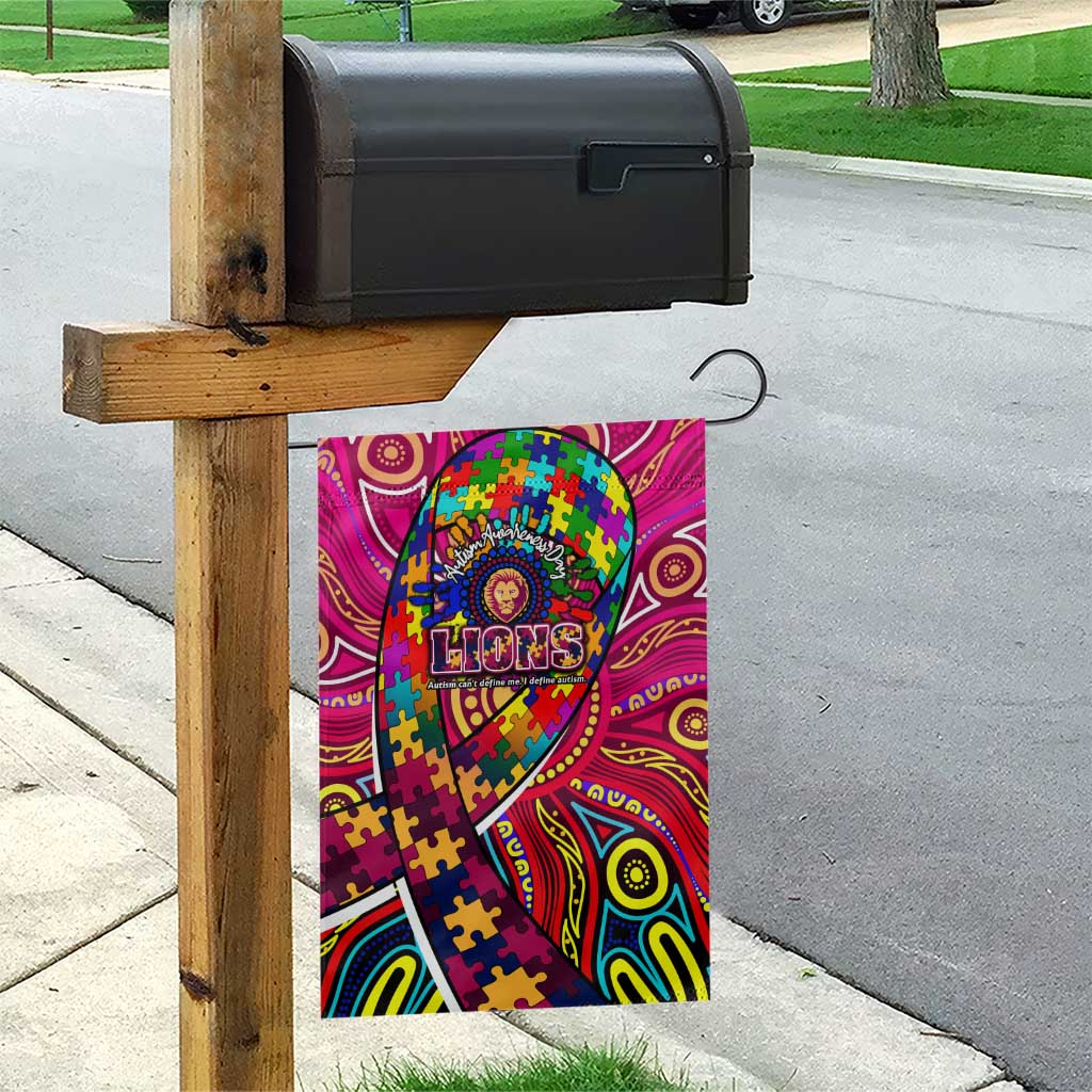 Autism Awareness Australia Brisbane Lions Garden Flag Aboriginal Indigenous Art