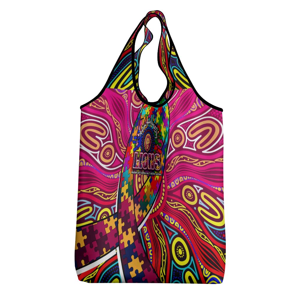Autism Awareness Australia Brisbane Lions Grocery Bag Aboriginal Indigenous Art