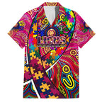 Autism Awareness Australia Brisbane Lions Hawaiian Shirt Aboriginal Indigenous Art