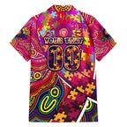 Autism Awareness Australia Brisbane Lions Hawaiian Shirt Aboriginal Indigenous Art