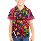 Autism Awareness Australia Brisbane Lions Hawaiian Shirt Aboriginal Indigenous Art