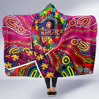 Autism Awareness Australia Brisbane Lions Hooded Blanket Aboriginal Indigenous Art