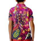Autism Awareness Australia Brisbane Lions Kid Polo Shirt Aboriginal Indigenous Art