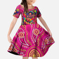 Autism Awareness Australia Brisbane Lions Kid Short Sleeve Dress Aboriginal Indigenous Art