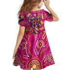 Autism Awareness Australia Brisbane Lions Kid Short Sleeve Dress Aboriginal Indigenous Art