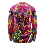 Autism Awareness Australia Brisbane Lions Long Sleeve Shirt Aboriginal Indigenous Art