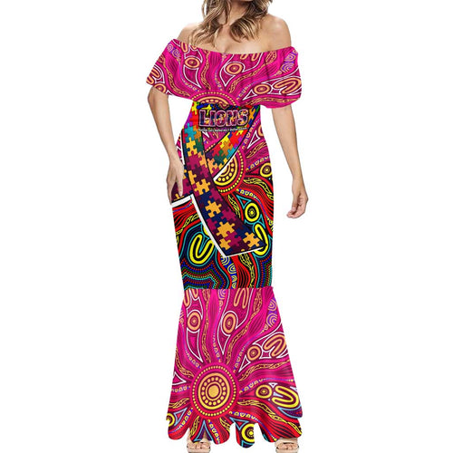 Autism Awareness Australia Brisbane Lions Mermaid Dress Aboriginal Indigenous Art