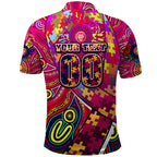 Autism Awareness Australia Brisbane Lions Polo Shirt Aboriginal Indigenous Art
