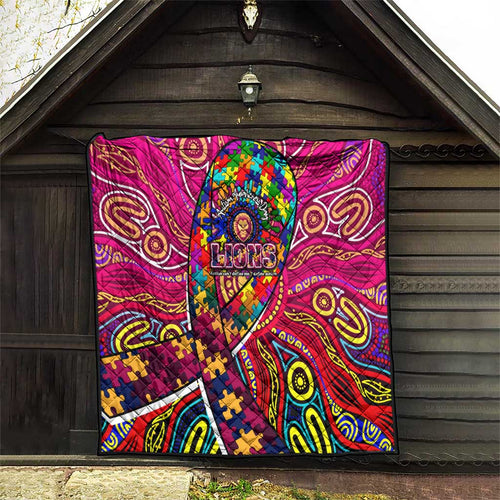 Autism Awareness Australia Brisbane Lions Quilt Aboriginal Indigenous Art