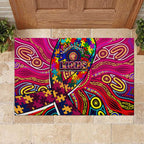 Autism Awareness Australia Brisbane Lions Rubber Doormat Aboriginal Indigenous Art