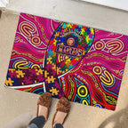 Autism Awareness Australia Brisbane Lions Rubber Doormat Aboriginal Indigenous Art