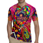 Autism Awareness Australia Brisbane Lions Rugby Jersey Aboriginal Indigenous Art