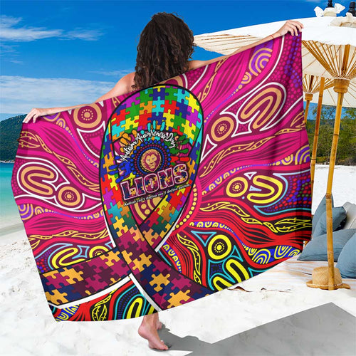 Autism Awareness Australia Brisbane Lions Sarong Aboriginal Indigenous Art