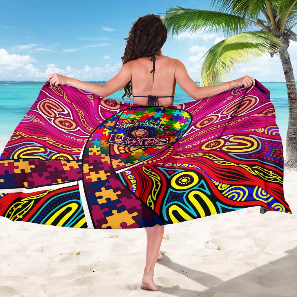 Autism Awareness Australia Brisbane Lions Sarong Aboriginal Indigenous Art