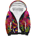 Autism Awareness Australia Brisbane Lions Sherpa Hoodie Aboriginal Indigenous Art