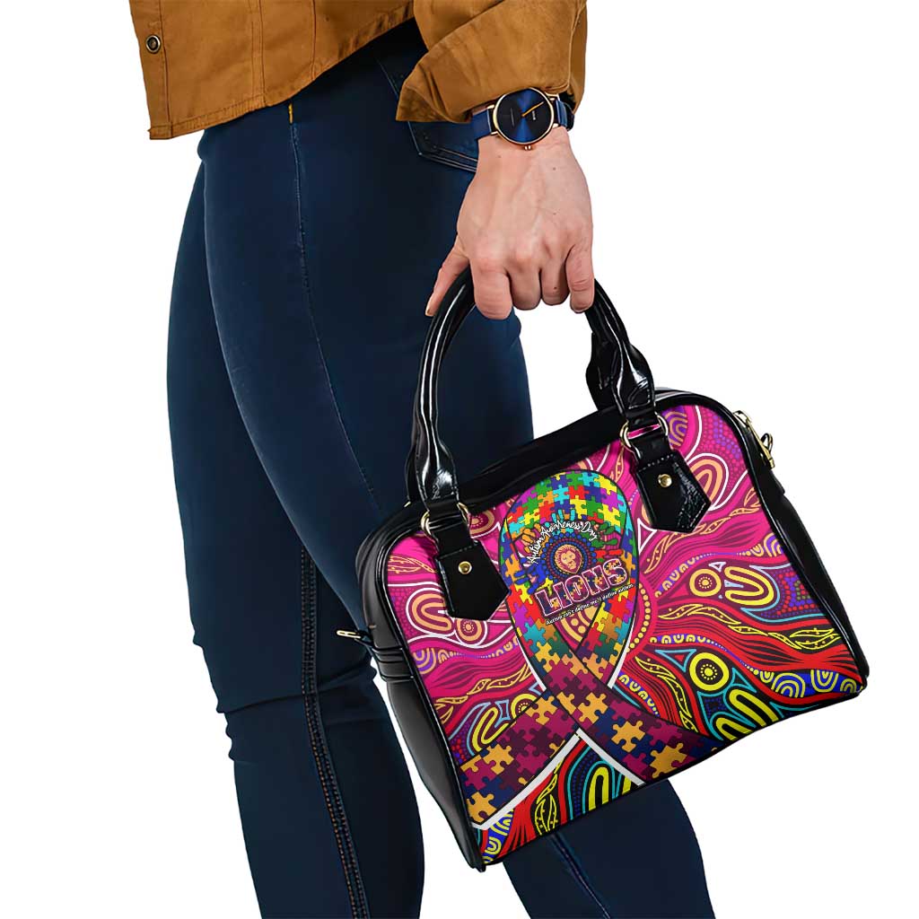 Autism Awareness Australia Brisbane Lions Shoulder Handbag Aboriginal Indigenous Art