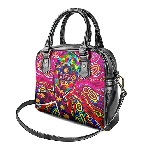 Autism Awareness Australia Brisbane Lions Shoulder Handbag Aboriginal Indigenous Art