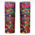 Autism Awareness Australia Brisbane Lions Skinny Tumbler Aboriginal Indigenous Art