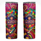 Autism Awareness Australia Brisbane Lions Skinny Tumbler Aboriginal Indigenous Art