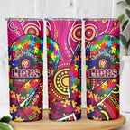 Autism Awareness Australia Brisbane Lions Skinny Tumbler Aboriginal Indigenous Art
