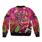 Autism Awareness Australia Brisbane Lions Sleeve Zip Bomber Jacket Aboriginal Indigenous Art