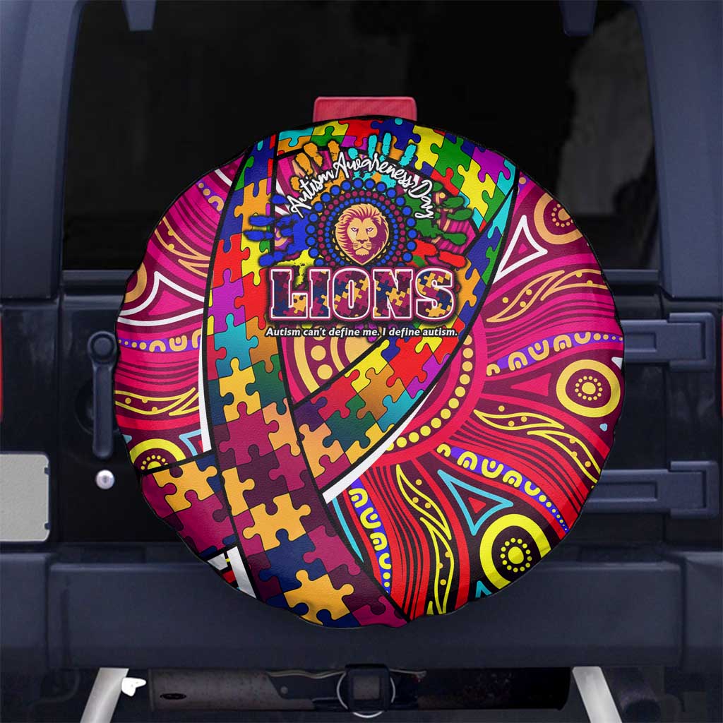 Autism Awareness Australia Brisbane Lions Spare Tire Cover Aboriginal Indigenous Art