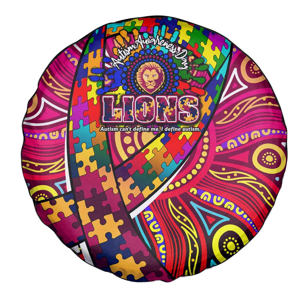 Autism Awareness Australia Brisbane Lions Spare Tire Cover Aboriginal Indigenous Art