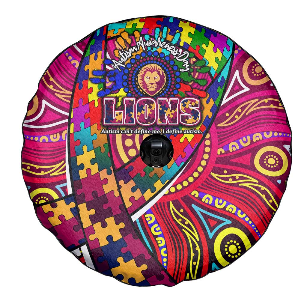 Autism Awareness Australia Brisbane Lions Spare Tire Cover Aboriginal Indigenous Art