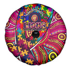 Autism Awareness Australia Brisbane Lions Spare Tire Cover Aboriginal Indigenous Art