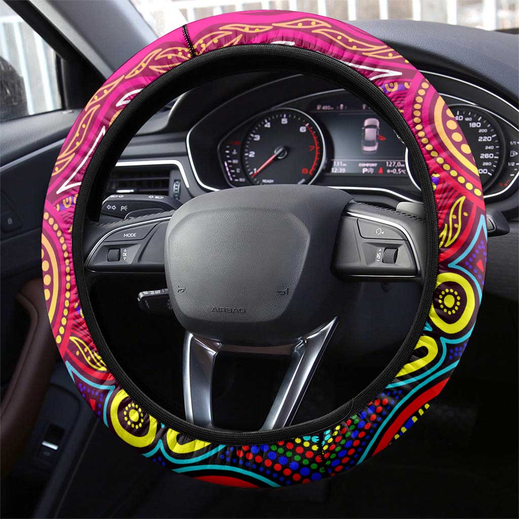 Autism Awareness Australia Brisbane Lions Steering Wheel Cover Aboriginal Indigenous Art