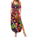 Autism Awareness Australia Brisbane Lions Summer Maxi Dress Aboriginal Indigenous Art