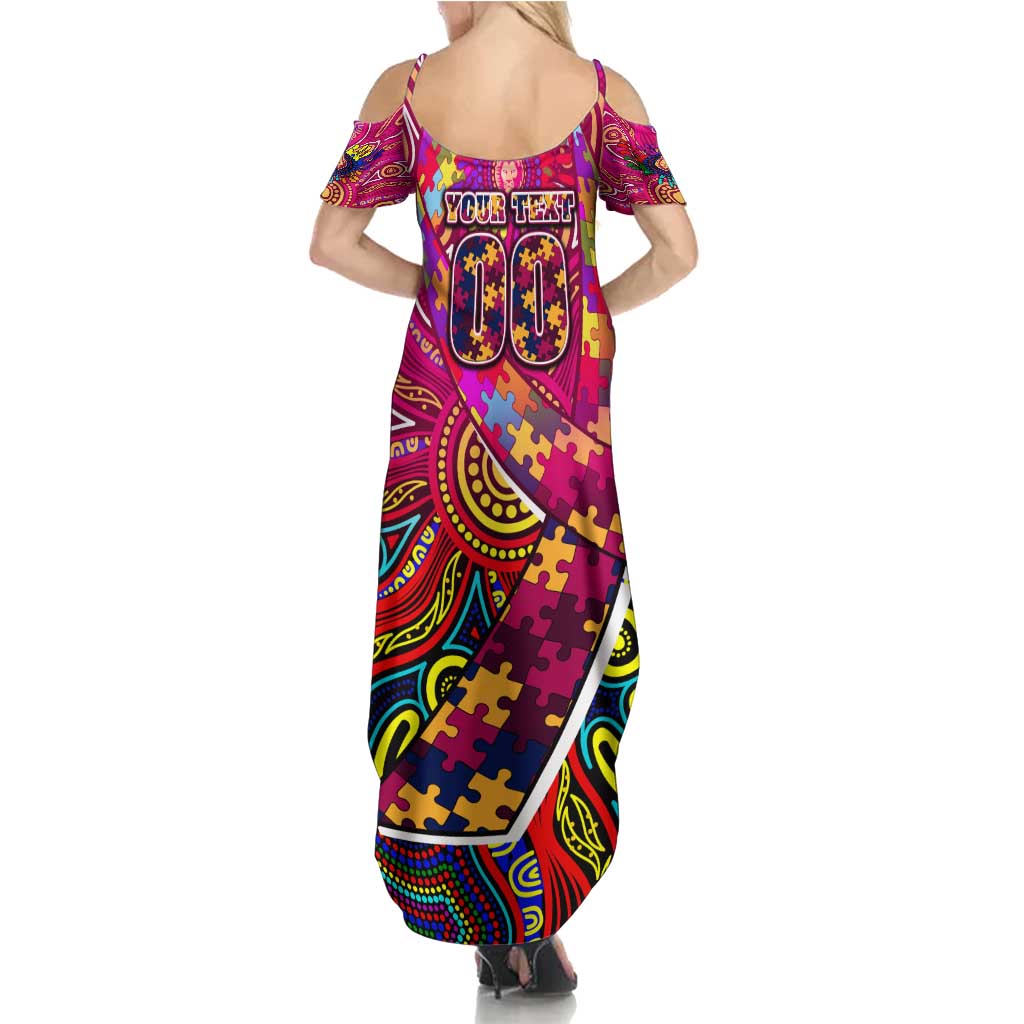 Autism Awareness Australia Brisbane Lions Summer Maxi Dress Aboriginal Indigenous Art