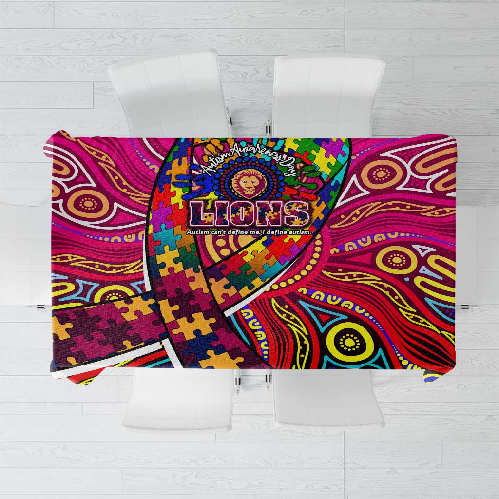 Autism Awareness Australia Brisbane Lions Tablecloth Aboriginal Indigenous Art