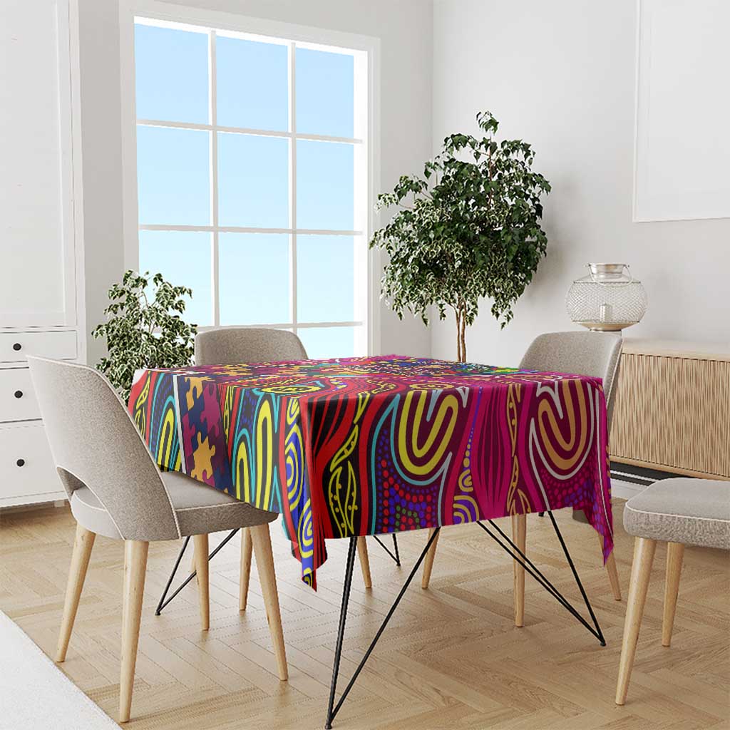 Autism Awareness Australia Brisbane Lions Tablecloth Aboriginal Indigenous Art