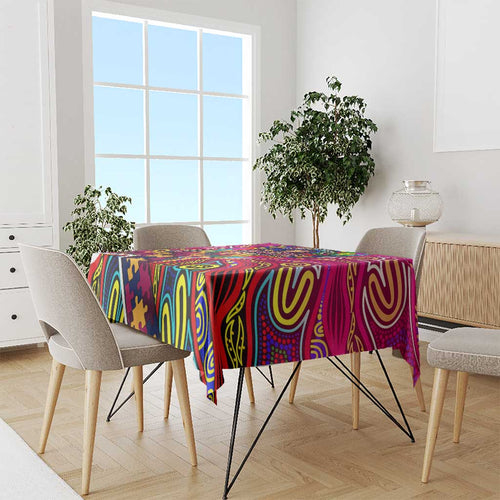 Autism Awareness Australia Brisbane Lions Tablecloth Aboriginal Indigenous Art