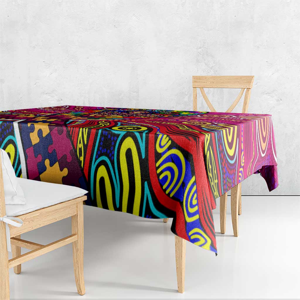 Autism Awareness Australia Brisbane Lions Tablecloth Aboriginal Indigenous Art