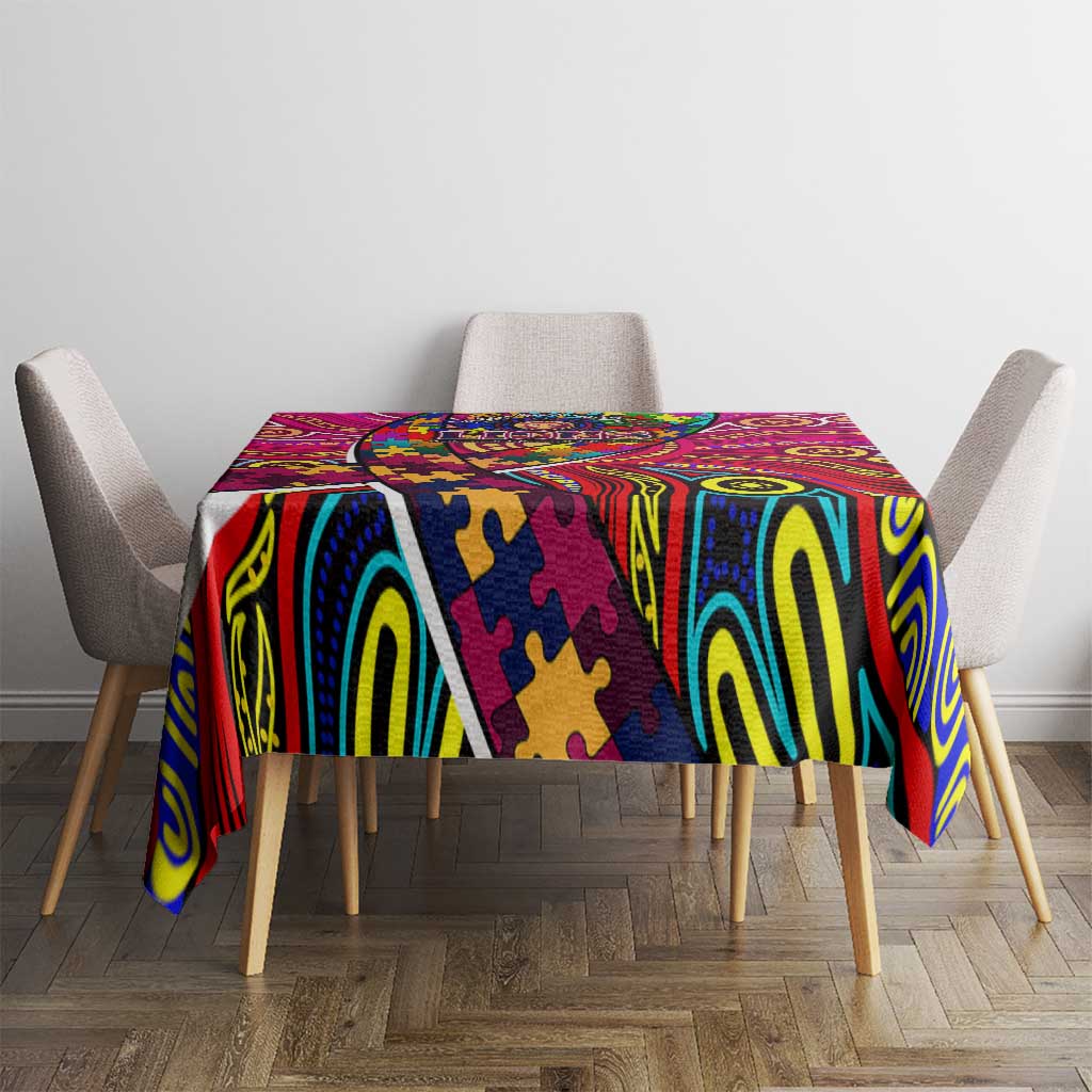 Autism Awareness Australia Brisbane Lions Tablecloth Aboriginal Indigenous Art