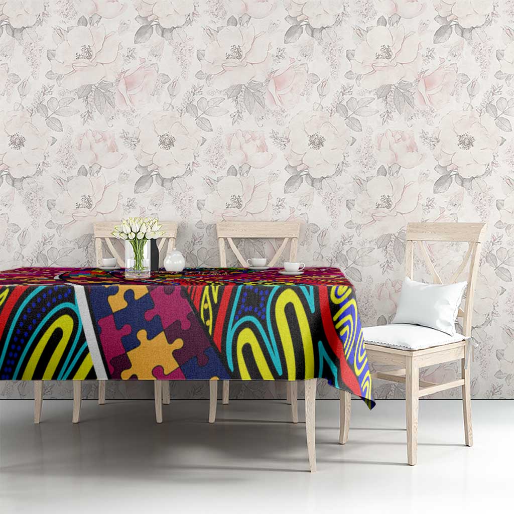Autism Awareness Australia Brisbane Lions Tablecloth Aboriginal Indigenous Art