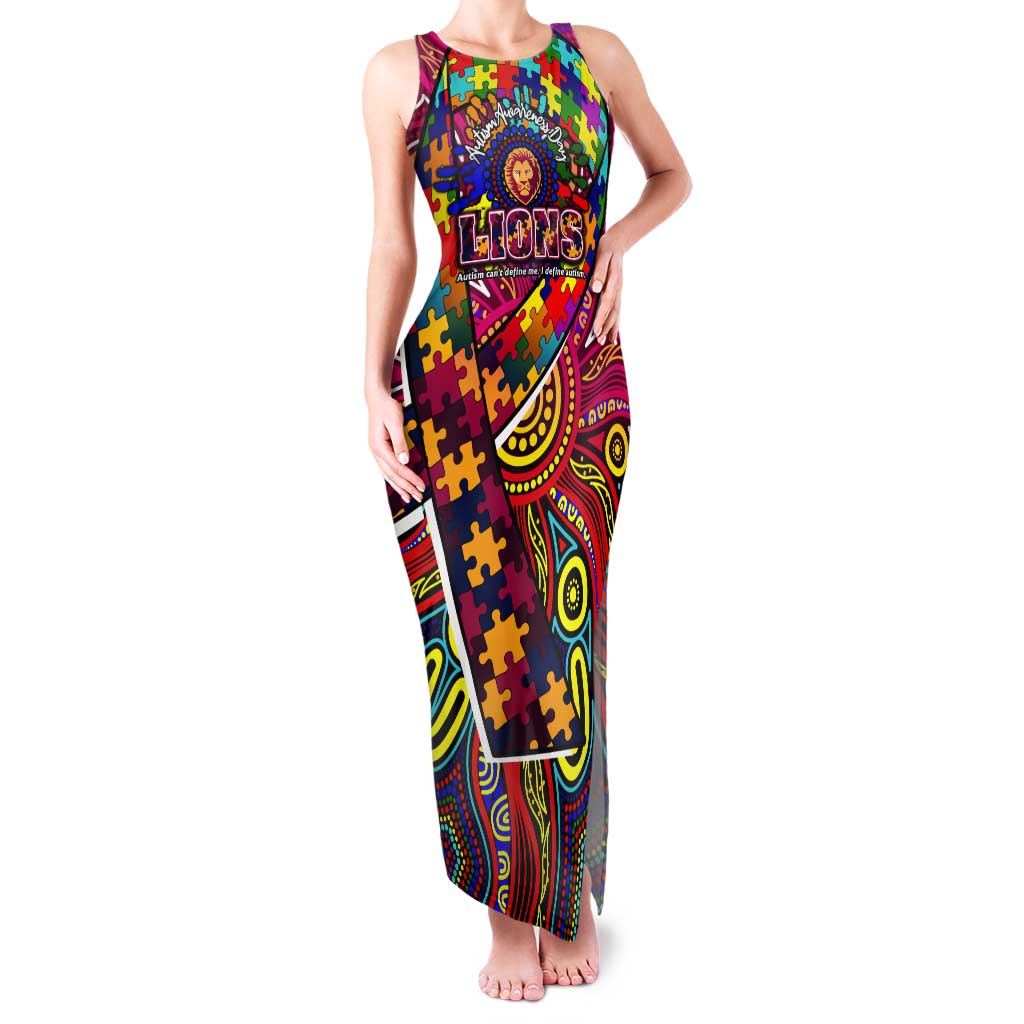 Autism Awareness Australia Brisbane Lions Tank Maxi Dress Aboriginal Indigenous Art