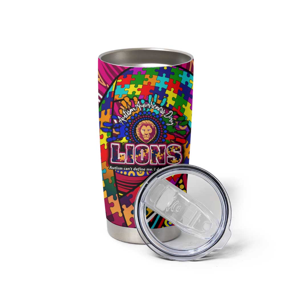 Autism Awareness Australia Brisbane Lions Tumbler Cup Aboriginal Indigenous Art