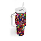 Autism Awareness Australia Brisbane Lions Tumbler With Handle Aboriginal Indigenous Art