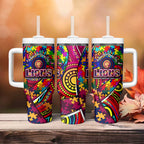 Autism Awareness Australia Brisbane Lions Tumbler With Handle Aboriginal Indigenous Art
