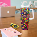 Autism Awareness Australia Brisbane Lions Tumbler With Handle Aboriginal Indigenous Art