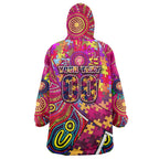 Autism Awareness Australia Brisbane Lions Wearable Blanket Hoodie Aboriginal Indigenous Art